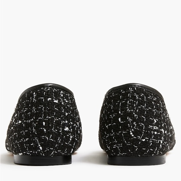 J. Crew Black and White Tweed Ballet Flats Size 6.5 - Picture 3 of 10